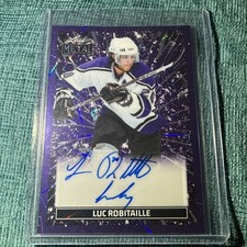 2026 Leaf Metal Hockey - Luc Robitaille - Blue Refractor SP Auto /8 - LA Kings