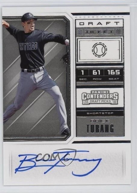 2018 Panini Contenders Draft Picks Ticket RPS Variation Brice Turang Auto 1t0h