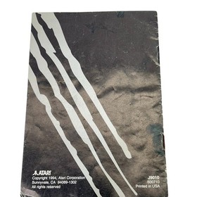 Vintage 1994 Atari Jaguar 64 Bit Tempest 2000 Video Game Instruction Manual Only