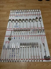 NTS16 Silverplate by National Silver Co Triple Plate Flatware Set of 61 Pieces