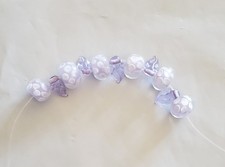 Lampwork Beautiful Shades Of Lavender Glass Bead A27 