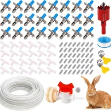 Convenient and Reliable For rabbit Waterer with Dual Spring Spout for Breeding