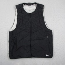 Nike AeroLayer Chaleco para Correr Para Hombres Grande Negro Cremallera Completa Puffer DJ0533-010