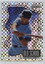 2022 Panini Prizm Old School Power Plaid Prizm 70/75 George Brett #OS-6 HOF 8mm