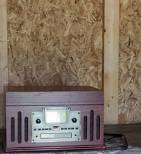 Brown Vintage-Style Tabletop Wood Cabinet Rec...