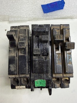 3x Mixed lot, 15 Amp 2 pole x2, 30 Amp 2 pole x1,  Tandem Circuit Breaker
