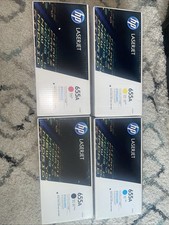 HP 655A Toner Cartridge Set   Black, Cyan, Magenta, Yellow -New - Sealed Box