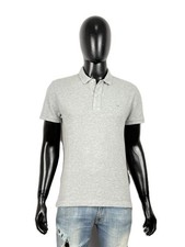 Polo Lacoste Uomo Manica Corta Cotone Grigio Taglia 4  M Slim Fit