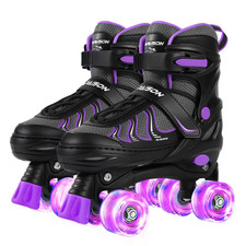 PAPAISON Roller Skates for Girls Ages Large-Youth  Adult 4-7 US , Purple