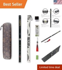 D Key Traditional Bamboo Dizi Flute - Gift Set with Membrane  Accessories