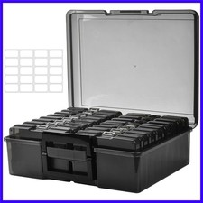 Photo Storage Box with Handle, 4" x 6" Photo Organizer Storage Container with...