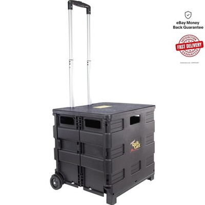 Sleek Collapsible Crate on Wheels - 80 lbs Capacity, Versatile for Home & Office