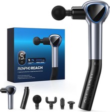 Renpho Handheld Massage Gun Deep Tissue, Back Massager for Pain Relief Cordless
