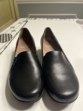 Dansko Farah Black Leather Slip On Shoes Career Loafer Size 7.5/8 EU 38