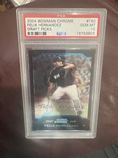 Felix Hernandez 2004 Bowman Chrome #150 PSA 10 Rookie Card. rookie card picture