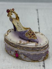Enamel High Heel Shoe Trinket Box Collectible