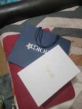 Designer CHRISTIAN DIOR Schuhkarton weiß Aufbewahrung + Einkaufstasche mit Metallic-Stern