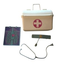 Vintage Barbie doctor Miniature Medical Kit X-Ray Stethoscope  blood pressure c