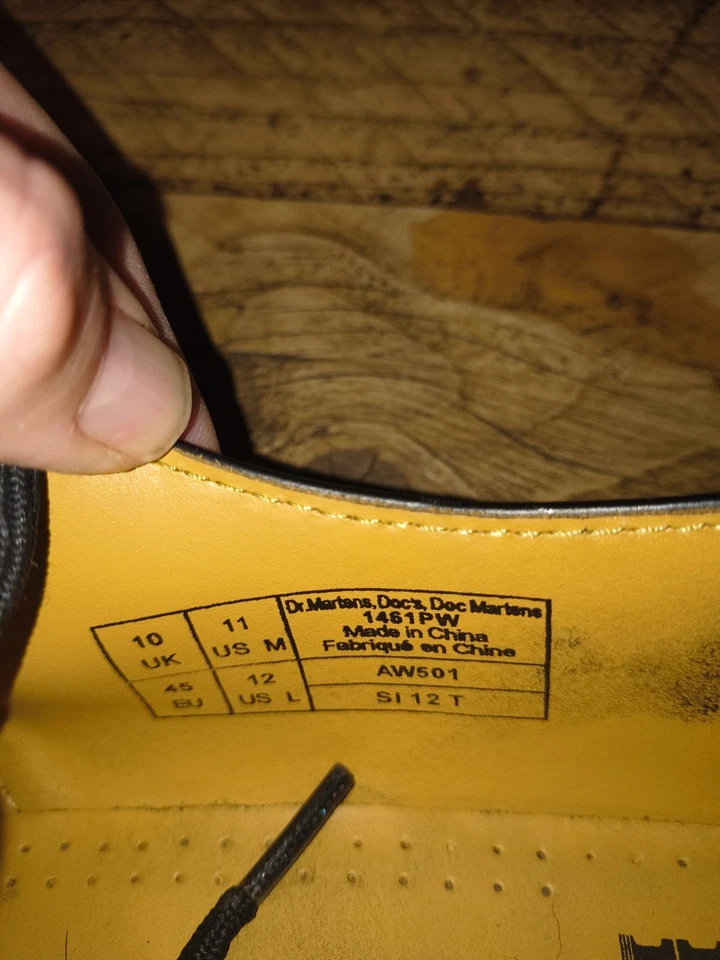 Dr. Martens 1461 Size 9 Shoes - Black, photo 4 of 5