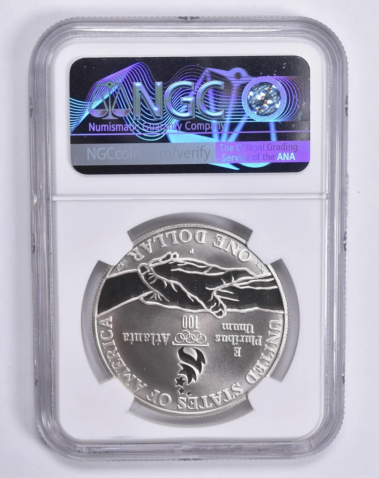 Proof 9.9 UCam 1995-P Olympic Track & Field Commemorative Dollar NGC NGCX *6962 - Image 2 of 4
