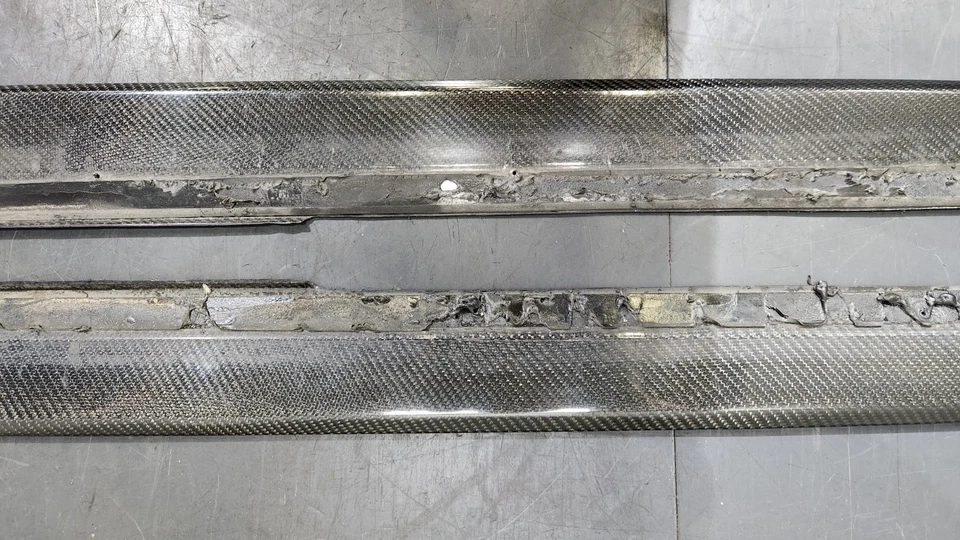 ✅ FOR 12-18 BMW F30 Sedan Left Right Side Rocker Panel Carbon Lips Pair SET - Image 4 of 4