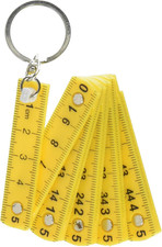 Mini Folding Ruler Keyring, 19 Inch, Assorted Colors, for Furniture and Home
