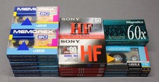 Lot 26 Sealed Audio Cassette Tapes Memorex DBS 90 HBS II Sony HF  Magnetics 60X