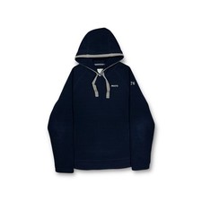 Women’s MUSTO Zara Phillips Navy Blue Fleece Pullover Hoodie Size UK 10