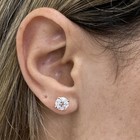 Diamond Stud Earrings IGI Certified E VS1 Round 2 Ct Lab Created 14K Rose Gold — photo 4
