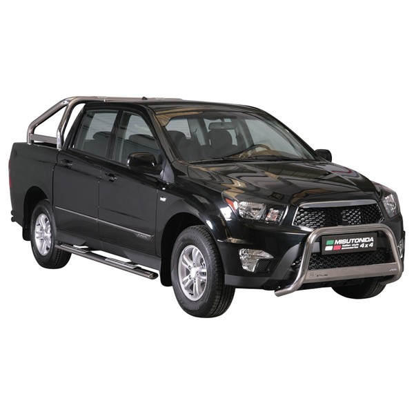 Stahl Seitenschweller Schwellerrohre FüR Ssangyong Actyon Sports 2012-2018 Grau-image