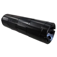 Modular CNC Threaded 1/2x28 Muzzle Brake, Compensator – Steel, Black – 4.7" Long