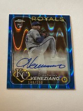 2024 TOPPS  CHROME PARALLEL  AUTOGRAPH ANTHONY VENEZIANO ROYALS ROOKIE- #148/150
