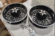 16x3.5 Front Rear Fat Spoke Wheels Rims for Harley Softail Fatboy Heritage FLSTF