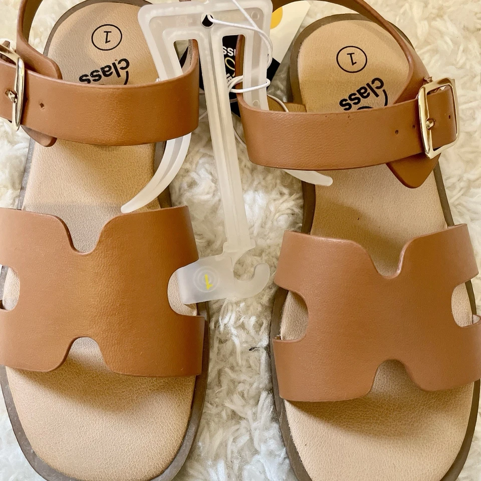 Sandalias Mari con correa al tobillo para niños - clase artística coñac talla 1: comodidad elegante Foto 2 de 4