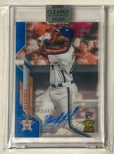 2020 Topps Clearly Authentic Sealed Yordan Alvarez Rookie Auto Blue /25 Astros