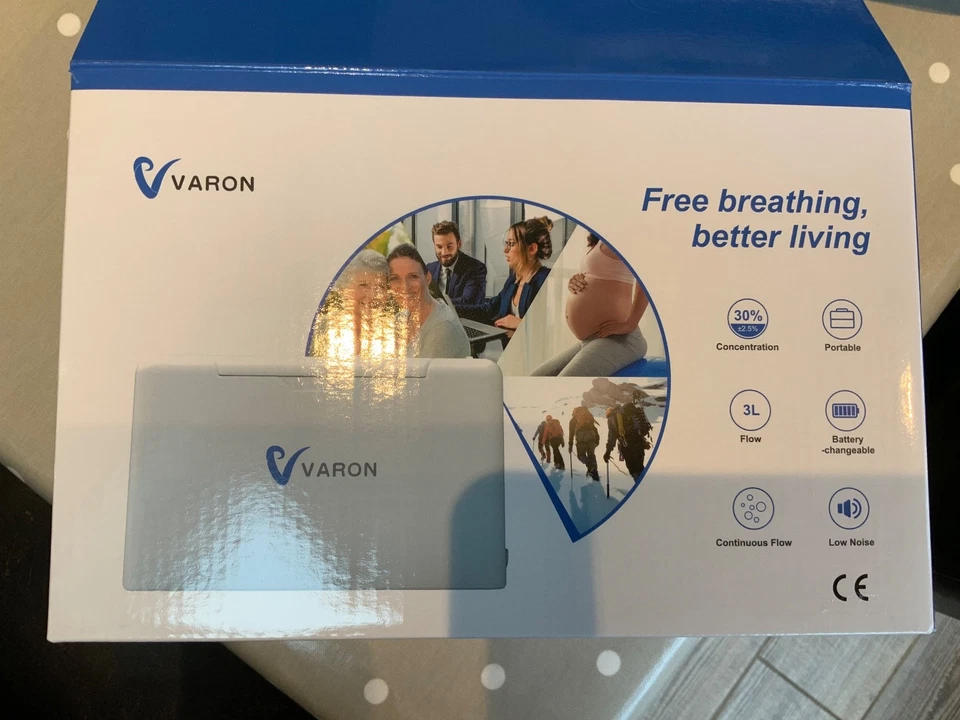 VARON 3L Portable Oxygen Generator Machine+2pcs Battery Kit For Home Outdoor - Image 2 of 3