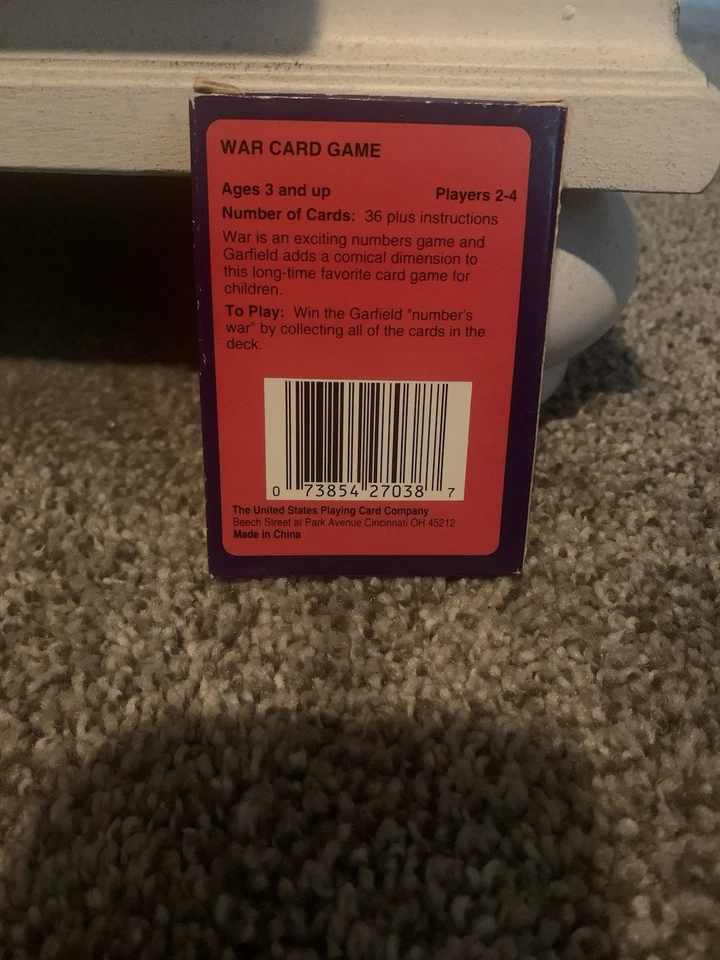 Juego de cartas de guerra Garfield 1978 vintage juegos de bicicleta juego de 36 cartas Foto 2 de 4