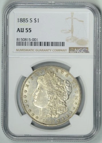 1885-S  NGC  AU55  *  San Francisco Mint  *  Better Date  *  #8150815-001