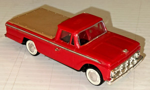 Vintage Ideal Motorific Slot Red Ford Truck Body, Chassis,  pin & Motor RUNNING!