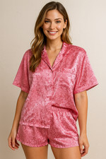 Vintage Victoria  s Secret Gold Label Pink Satin Pajama Set Women  s Large Y2K