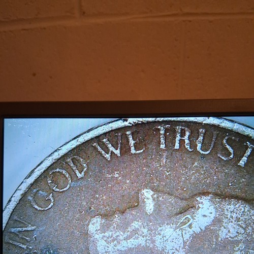 1990 Jefferson Nickel - Improperly Annealed Planchet - Die Crack - Error - Black - Picture 2 of 11