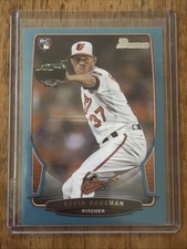 2013 Bowman Chrome Baseball Kevin Gausman Rookie Card Blue Parallel 265/500!. rookie card picture