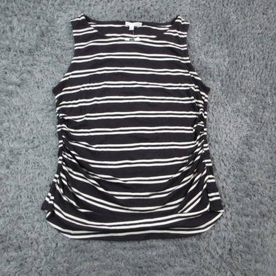 Threads 4 Thought Tank Womens XXL Black Striped Crew Neck Modal Spandex NWT