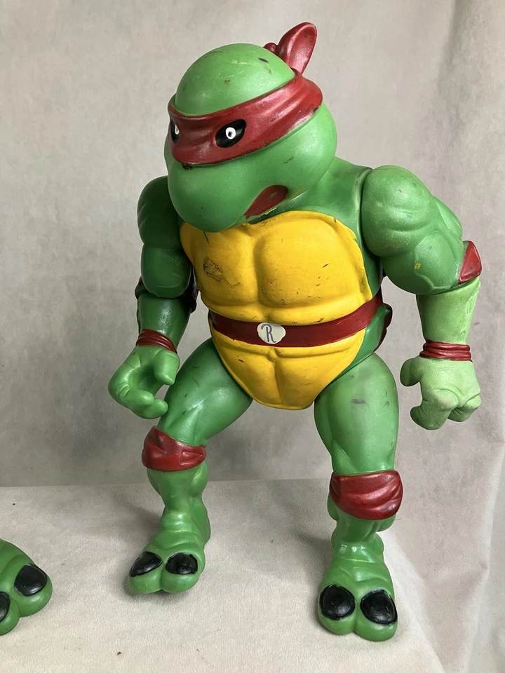 3 винтажные гигантские экшн-фигурки черепашек-ниндзя 13 дюймов TMNT 1989 - Изображение 4 из 4