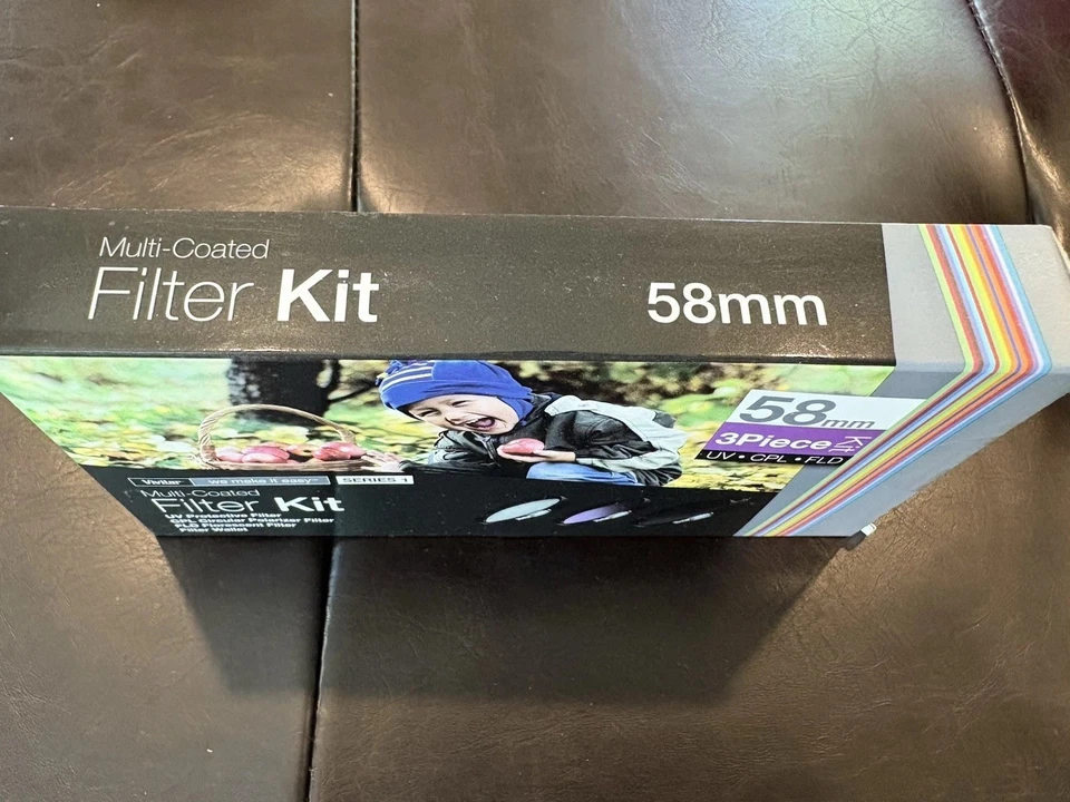 Vivitar 58mm UV, Circular Polarizer, and FLD 3-piece Filter Kit - Image 3 of 4