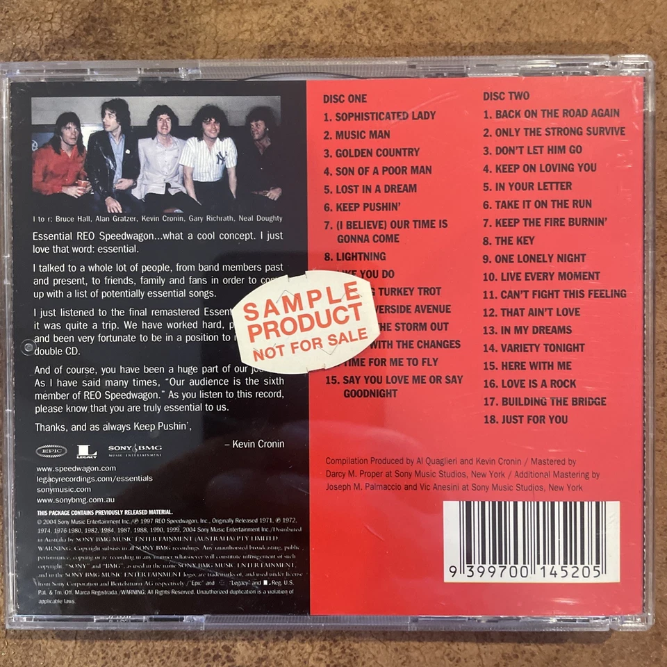 REO SPEEDWAGON (2 CD) THE ESSENTIAL ~ KEVIN CRONIN NEW/MINT - Image 4 of 4