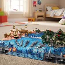 Ultimate Army Men Action Figure Set for Kids - 20 Pieces, Vehicles  Battle Mat