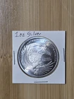 1 Oz .999 Fine Silver Golden State Mint Round Eagle American Flag US Silver