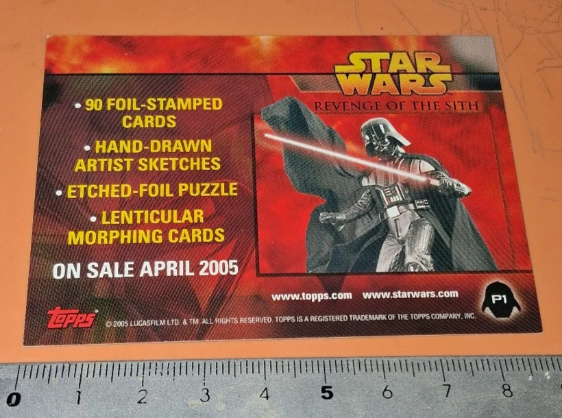 Star Wars Revenge of the Sith Promo Card P1 2005 San Diego Trading Cards - Bild 2 von 2