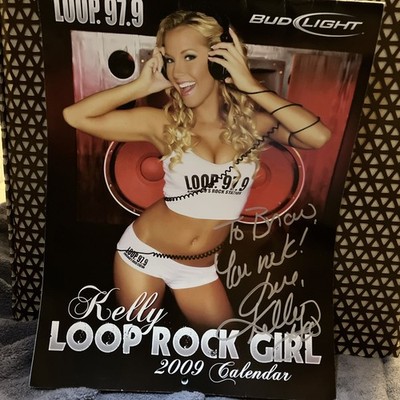 2009 -2010The Loop 97.9 WLUP Chicago Radio SIGNED By Kelly Rock Girl Calendar